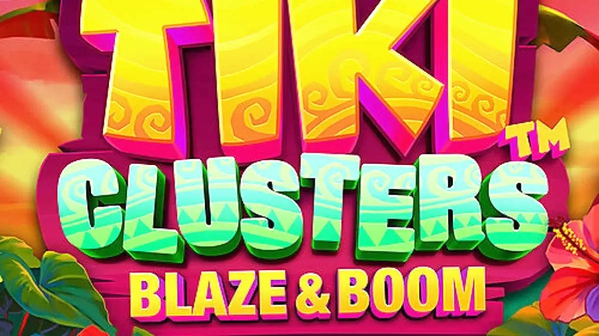 Tampilan visual tropis dan ceria dari slot Tiki Clusters Blaze & Boom